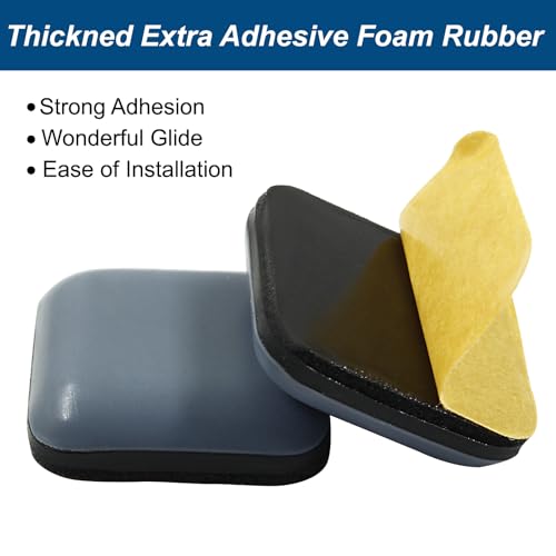 Bivethoi 20 Pcs Furniture Glide Square,Self-Adhesive Sliders Pads Magic Sliders Floor Protectors Sofa Glides for Wood, Ceramic Tile Floor(20 * 20mm) - size: 3/4", Square