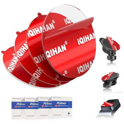 Adhesive Sticky Pads for Dash Cam Mount, 4Pcs Double-Sided Dashcam Mounting Tape, Heat-Resistant Heavy Duty Transparent Sticker Tape Replacement for Car Camera GPS Windshield Windscreen Dashboard - size: 2.2" / 56mm