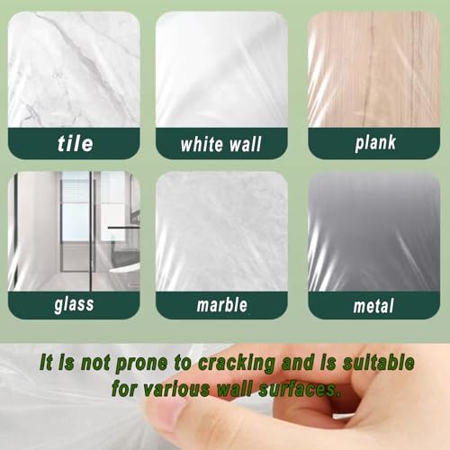 2 Rolls Pre-Taped Plastic Sheeting, 9.8ft x 65ft Clear Poly Drop Cloth with Masking Film for Painting, Furniture, Floor & Appliance Protection