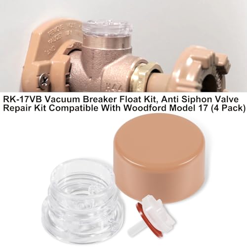 youour RK-17VB Vacuum Breaker Float Kit, Freezeless Anti-Siphon Wall Faucet Repair Kit, Anti Siphon Valve Repair Kit, Compatible with Woodford Model 17 (4 Pack) - size: RK-17VB