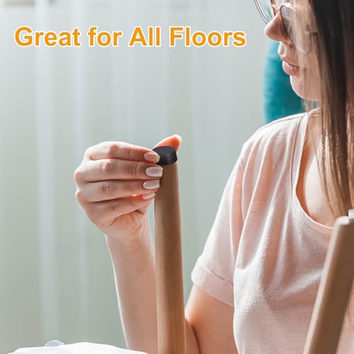 uxcell Adjustable Furniture Feet, 12Pcs 1/4"-20 UNC Thread - Furniture Leveling Leg Screw in Threaded for Table, Chairs, Sofa, Wardrobe (Black)