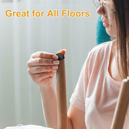 uxcell Adjustable Furniture Feet, 12Pcs 1/4"-20 UNC Thread - Furniture Leveling Leg Screw in Threaded for Table, Chairs, Sofa, Wardrobe (Black)