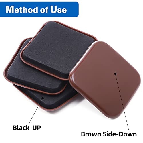 Square Furniture Sliders, 16pcs 3 inch Furniture Moving Kits Carpet Slider for Moving Heavy Furniture, Reusable Furniture Movers Sliders - Protect The Carpet Surface, Easily Move Any Items - size: 3inch 16pcs