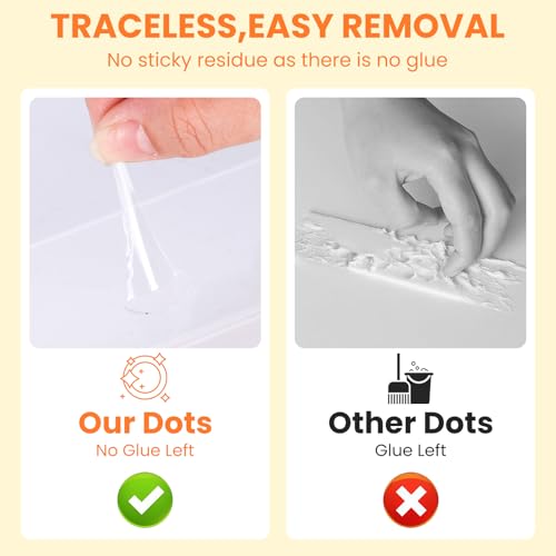 Clear Sticky Tack Adhesive Stick dots- Easy to Peel Clear Double Sided Mounting Putty Stick Tack for wall Hanging Museum Wax Gel, Balloons, and Festival Decoration