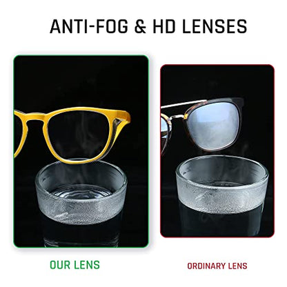 MORK&SUKY Safety Glasses, Stylish Goggles With No Fog Lense, Alternatives To Regular Protective Eyewear For Lab and Nursing. - color: Champagne