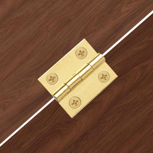 Mini Solid Brass Hinges Cabinet Drawer Butt Hinges for Jewelry Chest Wood Box,1/1.5/2.5Inch,Butt Hinges,8PCS (2.5Inch) - size: 2.5Inch