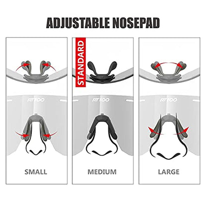 RIDE YOUR WAY Professional wrap around Frameless Cycling Sunglasses for Men and Women - color: M.black-red Ml
