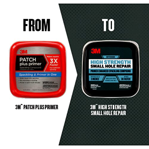 3M High Strength Spackling Compound, 32 oz., Small Hole Repair Primer Enhanced Spackling Compound, Quick & Easy Repair For Nicks & Nail Holes, No Shrinking, Cracking or Sagging (SHR-32-BB) - size: 1 Count (Pack of 1)