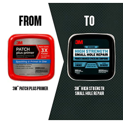 3M High Strength Spackling Compound, 32 oz., Small Hole Repair Primer Enhanced Spackling Compound, Quick & Easy Repair For Nicks & Nail Holes, No Shrinking, Cracking or Sagging (SHR-32-BB) - size: 1 Count (Pack of 1)