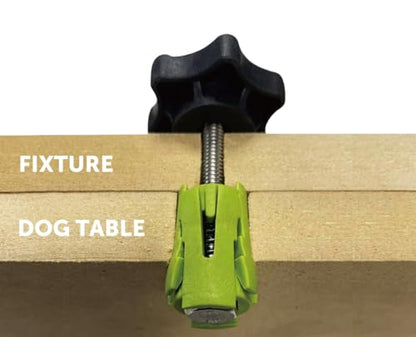 BOW Products Bench Dog Clamps - Expandable Hold Down Clamps for MFT Tables and Workbenches - Fits 3/4 Inch (19mm to 20 mm) and Includes Low-Profile, Ergonomic Knobs - Pack of 2