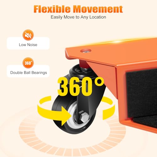 Furniture Dolly 1433 LBS Heavy Duty Furniture Movers with 3 Wheels 360 Ratating Desk Cabinet Corner Mover Dolly Furniture Lift Mover Tool for Cabinets, Refrigerators, Desks (Set of 4)