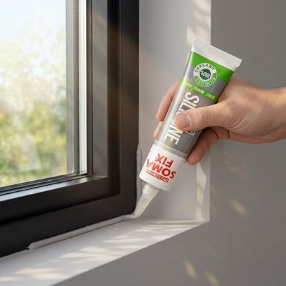 Gray Silicone Caulk - Easy Squeeze Caulking Tube, Silicone Sealant for Wood, Kitchen, Bathroom, Sink, Windows - Multi Purpose & Waterproof - 1.7 fl. oz (Gray) - color: Gray