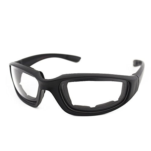3 Pair Motorcycle Riding Glasses Padding Goggles UV Protection Dustproof Windproof Motorcycle Sunglasses for Outdoor Actives - color: 1 Pair Glasses/Clear