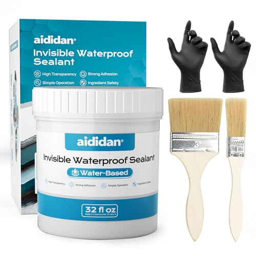 Transparent Waterproof Coating, Indoor & Outdoor Sealant, Invisible Waterproof Agent, Water-Based Clear Sealant for Roofs, Walls, Bathroom, Kitchen, Garden, Invisible Leak Repair Coating (32 floz) - style: 32 floz