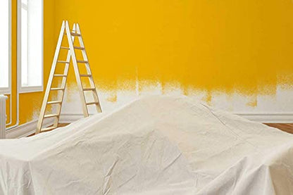 ZUPERIA Canvas Drop Cloth for Painting (Size 6'x9' Feet Pack of 4) Painters Drop Cloth for Painting, Furniture & Floor Protection All Purpose Thick Canvas tarp with Double Stitched Edges - size: 6' x 9' Feet