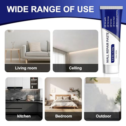Drywall Repair Kit, Wall Mending Agent, Wall Patch Repair Kit with Scraper, Simple Filling of Wall Holes＆Efficient Crack Repair