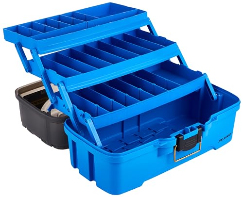 PLANO PLAMT6231 Fishing Equipment Tackle Bags & Boxes, Bright Blue/Black, One Size - color: Blue, style: Three-Tray