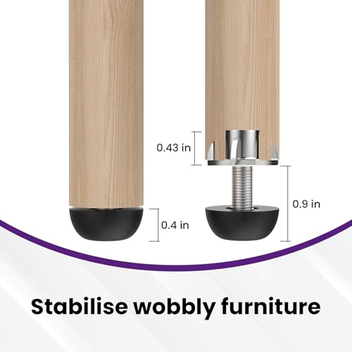 M8 Adjustable Furniture Leg, 304 Stainless Steel Furniture Feet, 8mm x 1.25 Screw-in Leveling Feet with Nuts, Outdoor Patio Furniture Legs Leveler for Table, Chair, Desk, Cabinet (8Set) - size: 8 SET + Nut