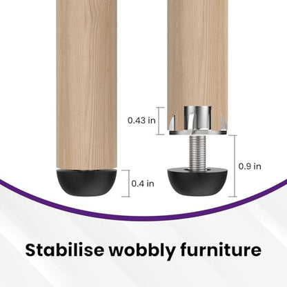 M8 Adjustable Furniture Leg, 304 Stainless Steel Furniture Feet, 8mm x 1.25 Screw-in Leveling Feet with Nuts, Outdoor Patio Furniture Legs Leveler for Table, Chair, Desk, Cabinet (8Set) - size: 8 SET + Nut