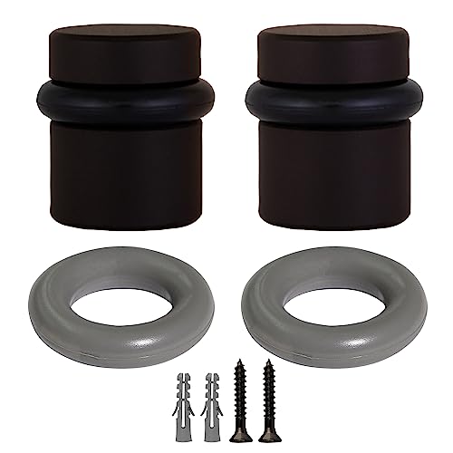 Design House Modern Cylindrical Door Stop, Design House Oil Rubbed Bronze Floor Rubber Bumper, 2-Pack, 189332-ORB - color: Oil Rubbed Bronze, size: 2 Pack, style: Modern Cylindrical Doorstop