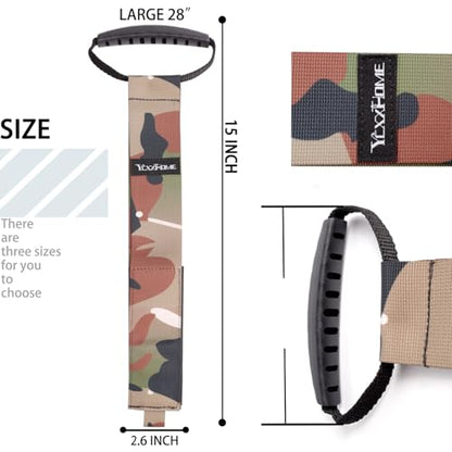 2 PCS Camouflage Heavy Duty Carrying Strap Extension Cord Organizer & Hose Storage Straps–28" Nylon-Like PP, Adjustable Hook and Loop Wrap It Storage Straps Velcro for Garage Tools, Garden Hose