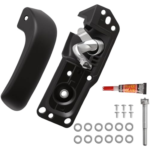 Inside Door Handle Kit, Front Left Driver Side Compatible With GMC Chevy Vehicle 2007-2014 Silverado 1500 2500HD 3500HD, Suburban 1500 2500 Tahoe, Sierra Yukon Replaces# 20833606, 20871488, 15936892 - style: Left