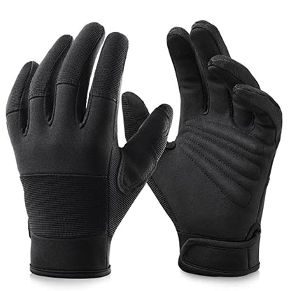 OZERO Work Gloves for Men Women: Mechanic Glove Touchscreen Firm Grip Dexterity Light Duty Gloves for Gardening Construction - size: Large, style: Pack of 1