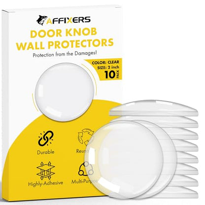 Clear Door Stoppers for Wall – Self Adhesive Door Knob Wall Protector, Door Slam Stopper, Door Handle Bumper Guard (Medium -2" (10 Pack)) - size: Medium -2" (10 Pack)
