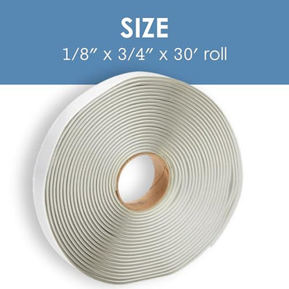 Dicor BT-1834-5 Butyl Seal Tape - 1/8" x 3/4" x 30' Repair Tape for RV, Trailer, Motorhome, Windows, and Vent Sealing- Pack of 5 - size: 5 Pack, style: 1/8" x 3/4" x 30'
