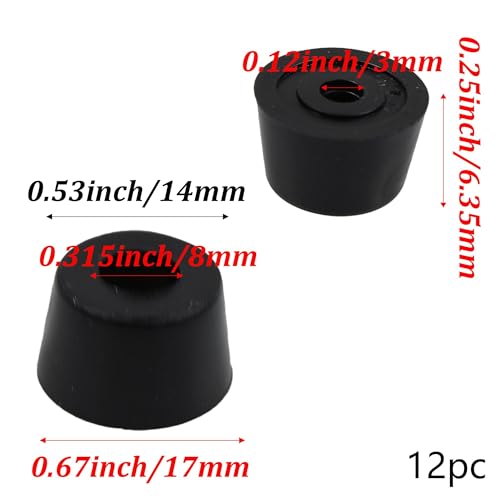 Rubber Cone-Shaped Machine Foot Shock-Absorbing pad, Instrument Chassis pad,Table and Chair Anti Slip Foot pad - size: 17*14*10