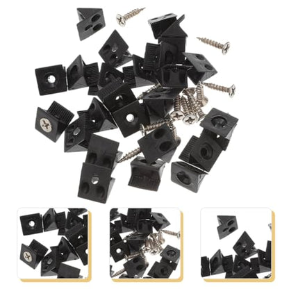 Uonlytech 100Pcs Repair Kit with Angle Wedges and Resistant Screws for Furniture Reinforcement and Easy Installation with Corner Braces