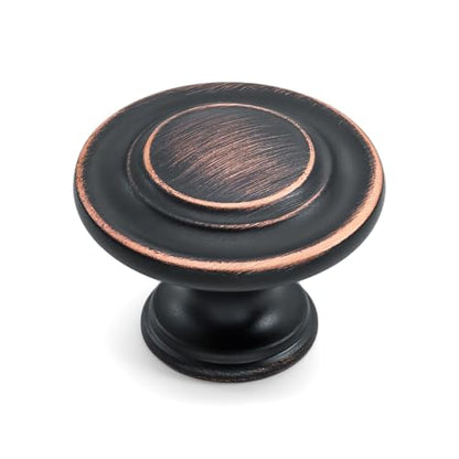 HESTIA HARDWARE 10 Pack | 1.32inch Oil Rubbed Bronze Cabinet Knobs | Oil Rubbed Bronze Cabinet Pulls | Bronze Cabinet Knobs Dresser Knobs and Drawer Knobs (Z4.10.O) - color: Oil Rubbed Bronze