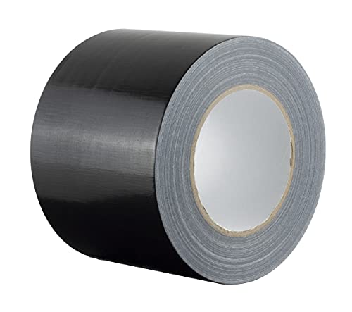 GTSE Wide Duct Tape, Black, 4 Inches x 55 Yards (164 ft), Heavy Duty, Waterproof Repair Tape for Indoor or Outdoor Use, 1 Roll - color: Black, size: 4" x 55 yards