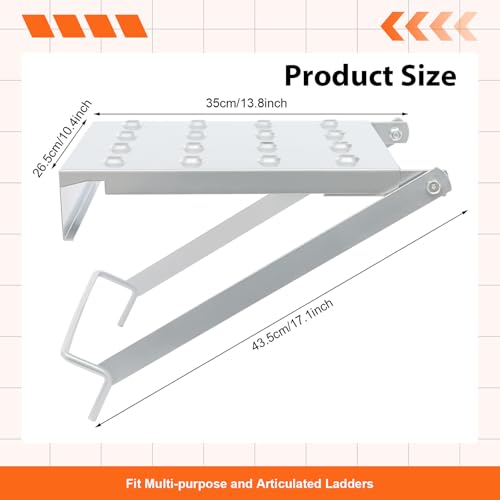 Ladder Platform, 330 LBS Heavy Duty Work Platform Anti-Slip Ladder Accessories for Stabilizer Ladder Work Stand Ladder Paint Tray Work Tray Attachment for Painters and Tools