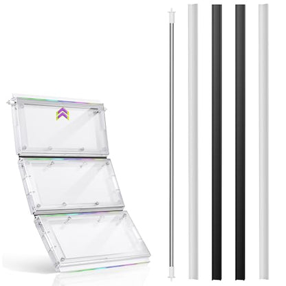 304 Stainless Steel Rod & 4Pcs Replacement Rubber Strips Compatible with Ideal Pet Products Air Seal Pet Door 10.25" x 15.75" Flap （Large） - size: Extra Large with rod