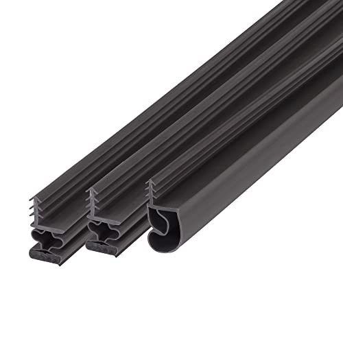 M-D Building Products 01636 Brown Vinyl with Magnetic Strip Top and Sides Door Seal Kit for Steel Doors - color: Brown