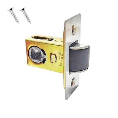 Qrity 1 PCS Tubular Latch 25mm Tubular Door Latch, Tubular Mortice Latch for Lever Door Handles Internal Door Handles - size: 25 mm