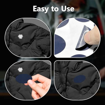 Down Jacket Patches Nylon Repair Tape Self-Adhesive Repair Patch | Pre-Cut, Waterproof Tear-Resistant Rip-Stop Nylon Fabric Patches to Fix Holes in Clothing, Sleeping Bags - color: Dark Blue
