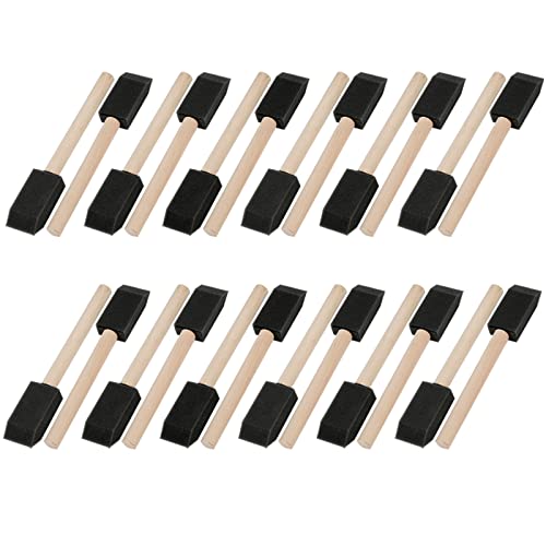 Mister Rui Foam Paint Brush, Mister Rui Poly Foam Paint Brushes 1 Inch 24 Pack, Small Paint Sponge Brushes for Painting and Cleaning - color: Foam Brush Set | Pack of 24