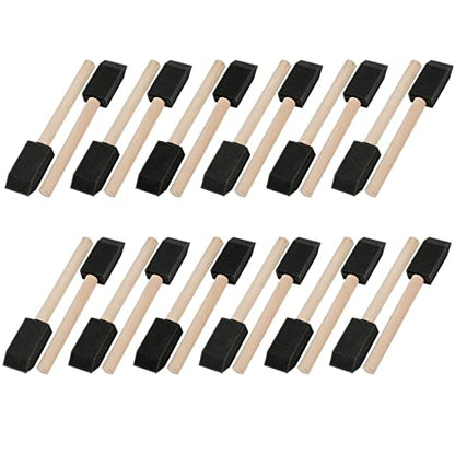 Mister Rui Foam Paint Brush, Mister Rui Poly Foam Paint Brushes 1 Inch 24 Pack, Small Paint Sponge Brushes for Painting and Cleaning - color: Foam Brush Set | Pack of 24