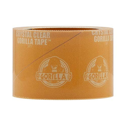 Gorilla Crystal Clear Duct Tape, 1.5" x 5 yd, Clear, (Pack of 3) - size: 3 Pack