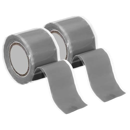 uxcell 2 Pcs Self Fusing Silicone Tape, 1" x 5ft Waterproof Water Leak Sealing Tape for Plumbing Pipe Hose Repair Handles, Grey - color: Grey, size: 1" x 5ft