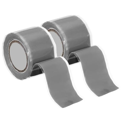 uxcell 2 Pcs Self Fusing Silicone Tape, 1" x 5ft Waterproof Water Leak Sealing Tape for Plumbing Pipe Hose Repair Handles, Grey - color: Grey, size: 1" x 5ft