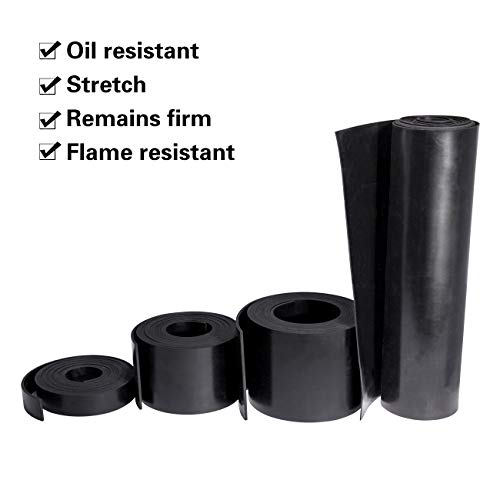 TORRAMI Solid Neoprene Rubber Strips Roll 1/16 (.062) inch Thick X 1 inch Wide X 10 Feet, for DIY Weather Stripping, Gasket, Seal - size: 1" Wide X 10' Long, style: 1/16 (.062)" Thick