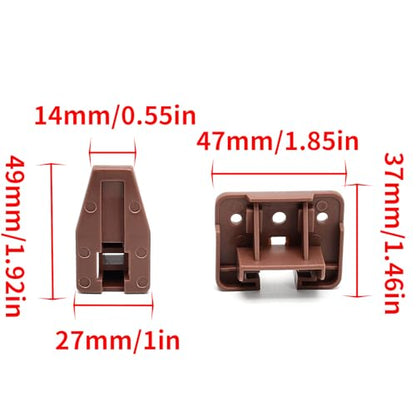 Surf turtle 10 Pack Plastic Drawer Slide Track Guide Glide, Center Mount Drawer Replacement Parts Compatible with Kenlin Rite-Trak 1 System for Dresser Nightstand - style: 10 Pack/Classic