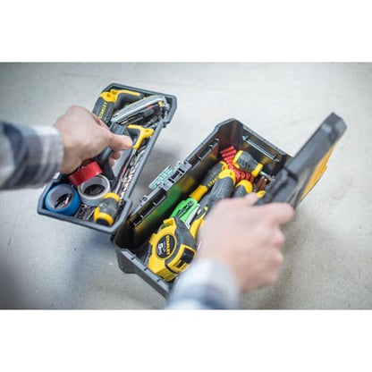 Stanley STST1-75515 Toolbox "Essential" with metal latches, Black/Yellow