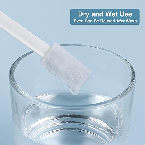 Ouligay 40PCS Disposable Crevice Cleaning Brushes Crevice Cleaning Tools Crevice Hole Brush Disposable Toilet Brush Keyboard Scrub Brush for Window Groove,Door Track, Keyboard,Grooves(White)