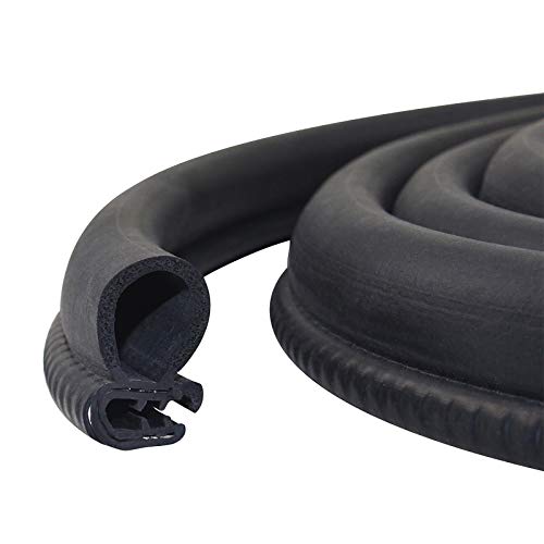 Storystore Automotive Door Weather Stripping 50Ft Car Door Rubber Edge Trim Seal Strip Gasket with Side Car Door Seal for Car Bus Camper Boat RV Truck Doors - size: 50Ft