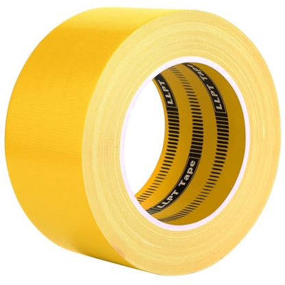 LLPT Duct Tape Premium Grade 2.36 Inches x 108 Feet x 11 Mil Easy Tear Residue Free Strong Adhesive Color Yellow (DT247) - color: Yellow