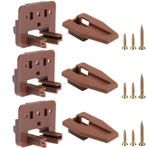 Drawer Slides and Guides, 3Pack Plastic Drawer Replacement Part for Center Mount Drawer Slides Track Guide Glide for Dressers Bottom Mount and Kenlin Rite-Trak 1 Drawer Systems